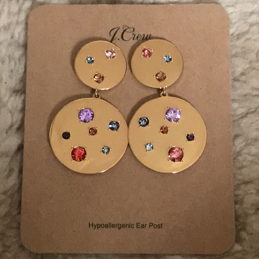 J crew glitter earrings